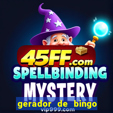 gerador de bingo cha de bebe